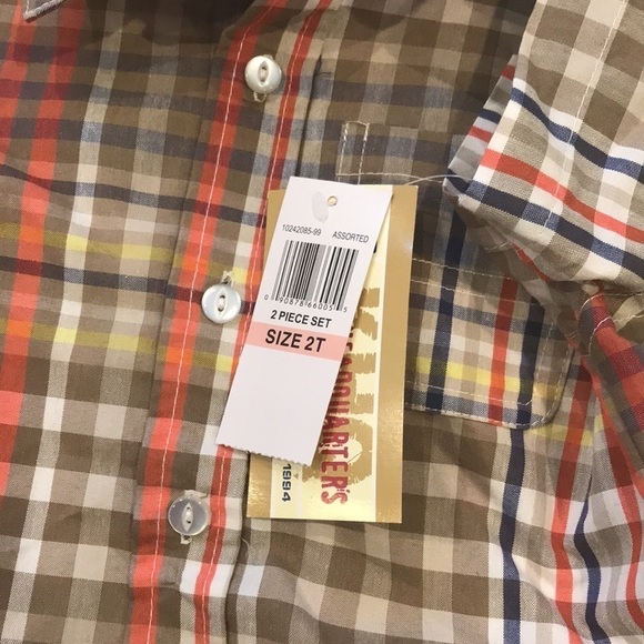 2/$25 KIDS HEADQUARTERS Plaid Button Down Shirt And Jeans Matching Set Size 2T - Picture 4 of 5